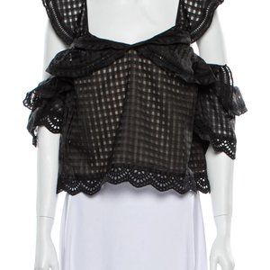 NWT Marissa Webb Kendra Check Blouse Size M